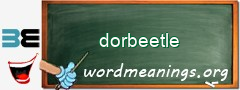 WordMeaning blackboard for dorbeetle